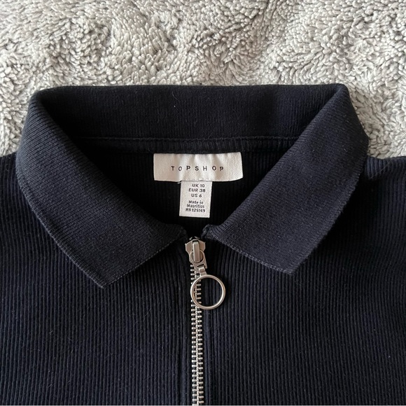 Topshop Front Zip Polo - Picture 3 of 4